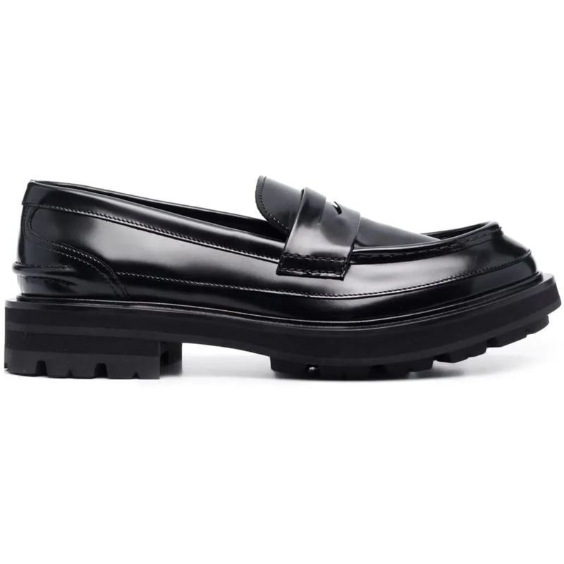 Alexander McQueen Sneaker basse Wander Chunky Penny Loafers schwarz