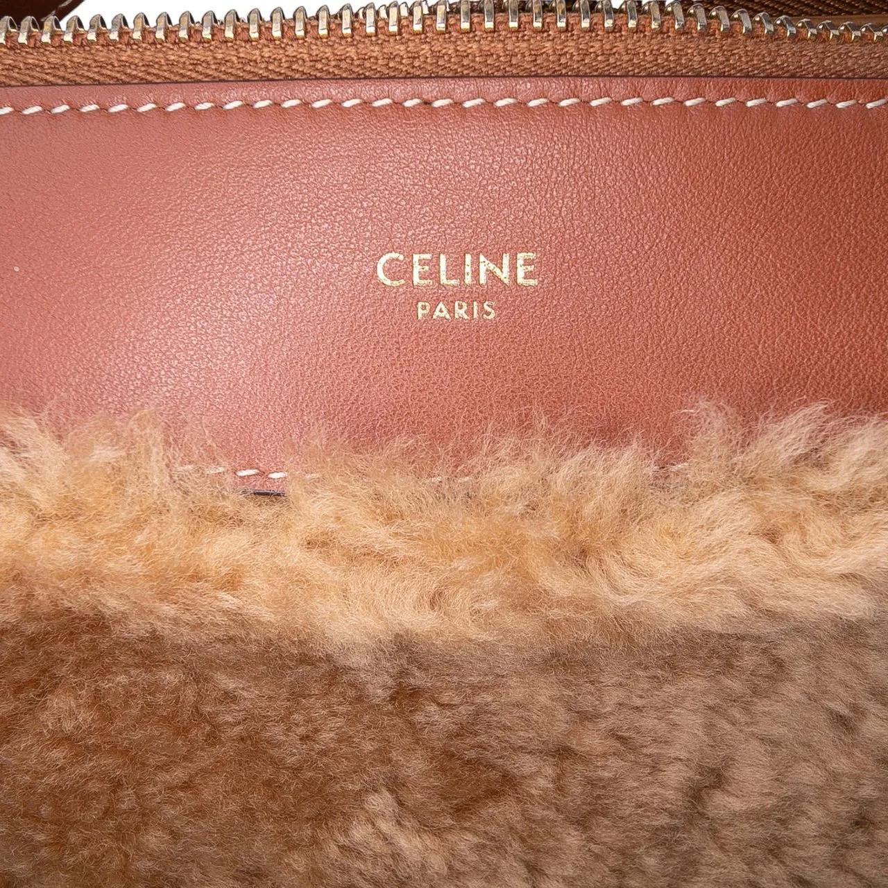Thumbnail - Celine Hobo Bags - Shearling and Leather Romy Shoulder Bag - Gr. unisize - in Braun - für Damen