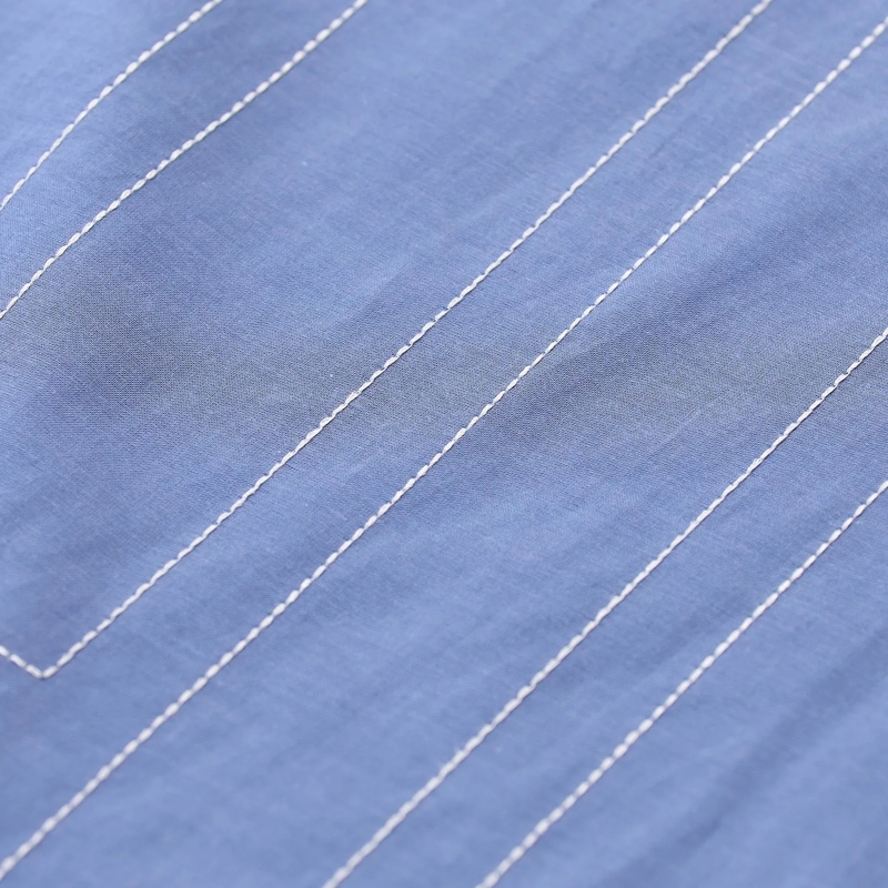 TOTEME Mini-robe Blusenkleid aus Bio-Baumwollmix blau(Image 6)