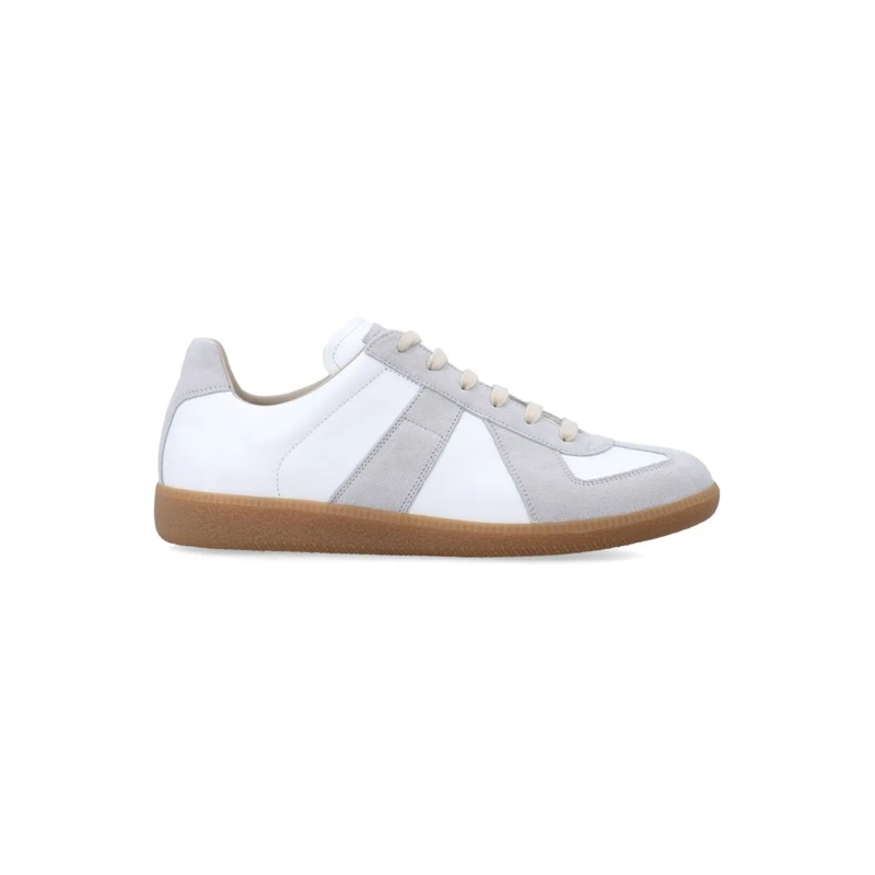 Maison Margiela Low-Top-Sneaker Vintage-Inspired Low-Top Sneakers With Signature P White