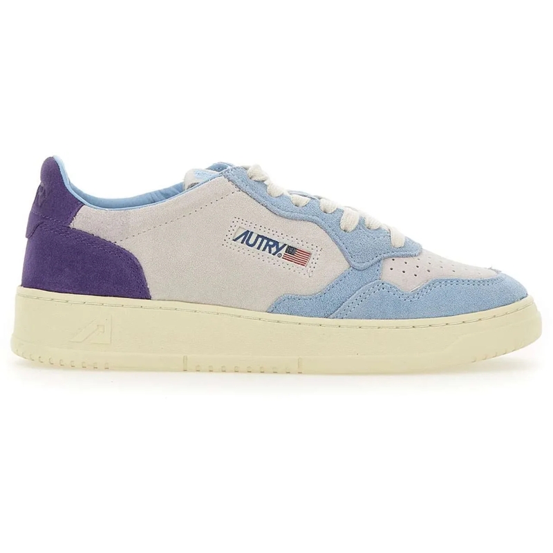 Autry International Low-Top-Sneaker Tri-Color Suede Medalist Low Sneakers With Padded  Neutrals