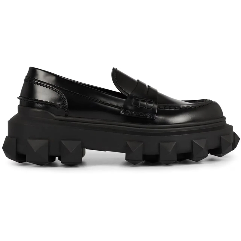 Valentino Garavani Sneaker basse Trackstud Loafers schwarz