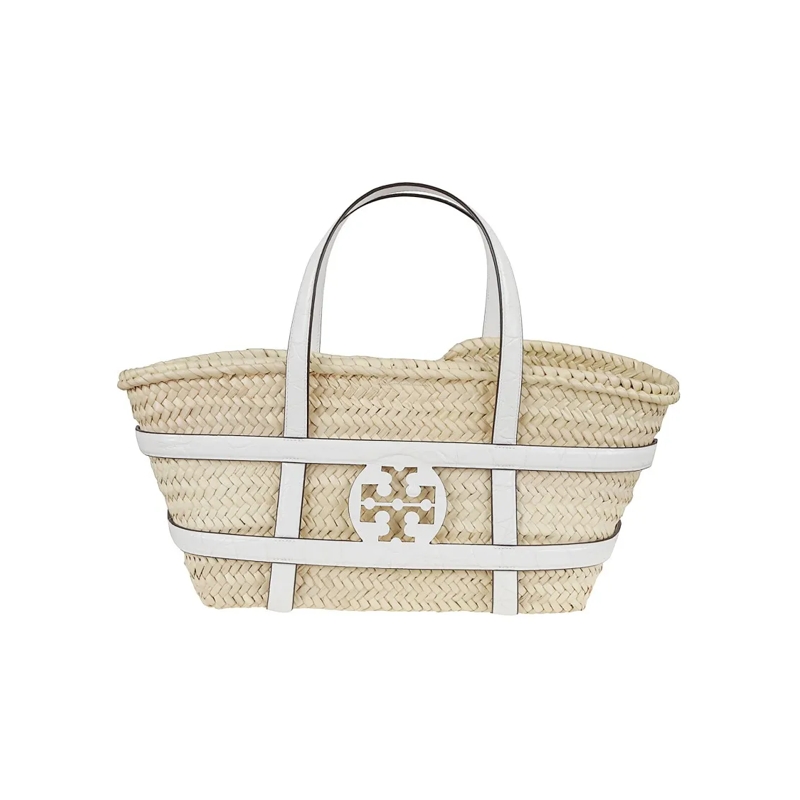 Tory Burch Fourre-tout Ella Straw Basket White
