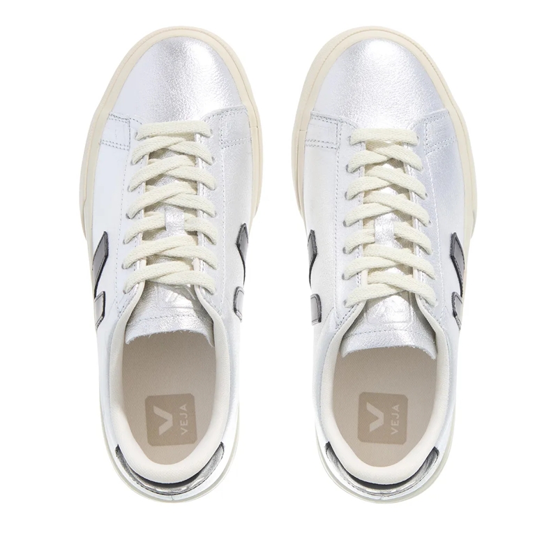 Veja Low-Top-Sneaker Campo Silver Black(Image 6)