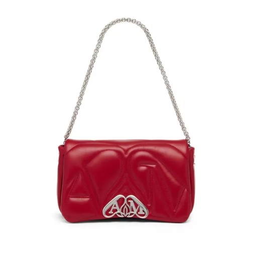 Alexander McQueen The Seal Small Red Bag Red Borsa a tracolla