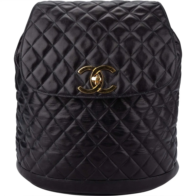 Chanel Schultertasche Chanel Quilted Lambskin Vintage Backpack mehrfarbig
