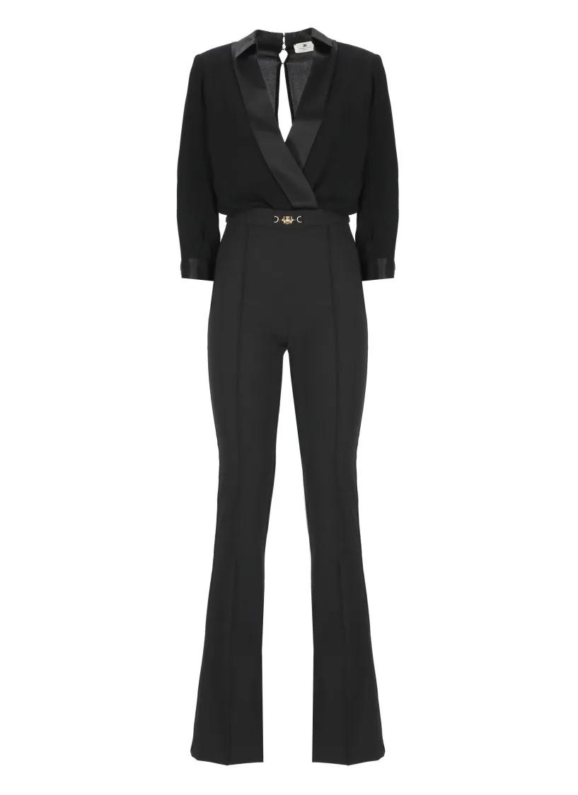 Elisabetta Franchi - Viscose And Silk Jumpsuit - Größe 42 - schwarz