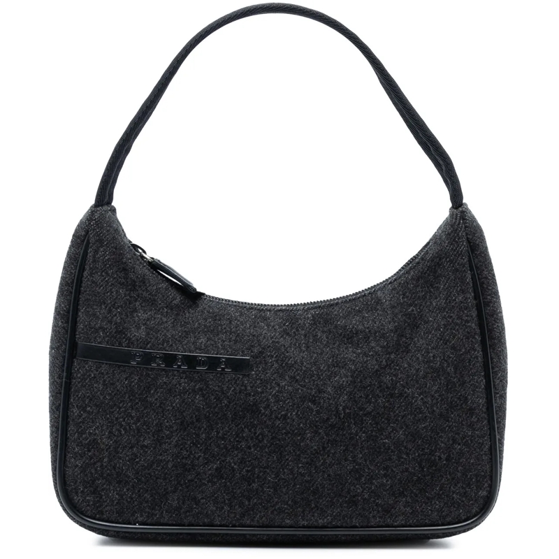 Prada Schultertasche Wool Sport Shoulder Bag grau
