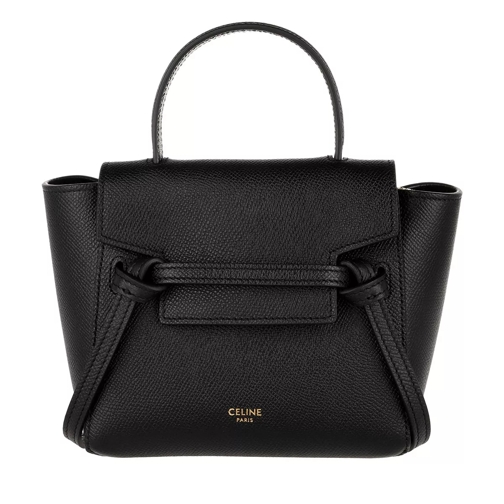 Celine Pico Belt Shoulder Bag Leather Black Crossbody Bag
