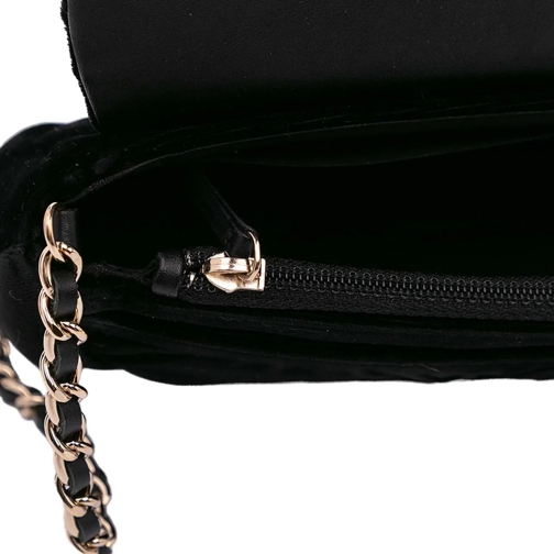 Chanel Porte-cartes 2013-2014 CC Velvet Half Moon Wallet on Chain schwarz (Image 10)