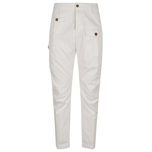 Dsquared2  Tapered White Cargo Trousers White