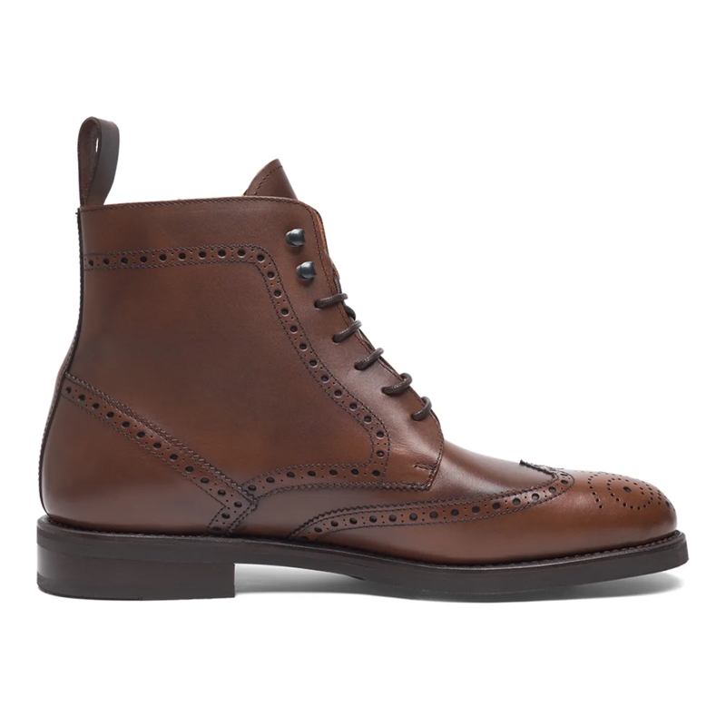 Henry Stevens Bottes à lacets Schnürboots Winston FBDB2 mittel-braun