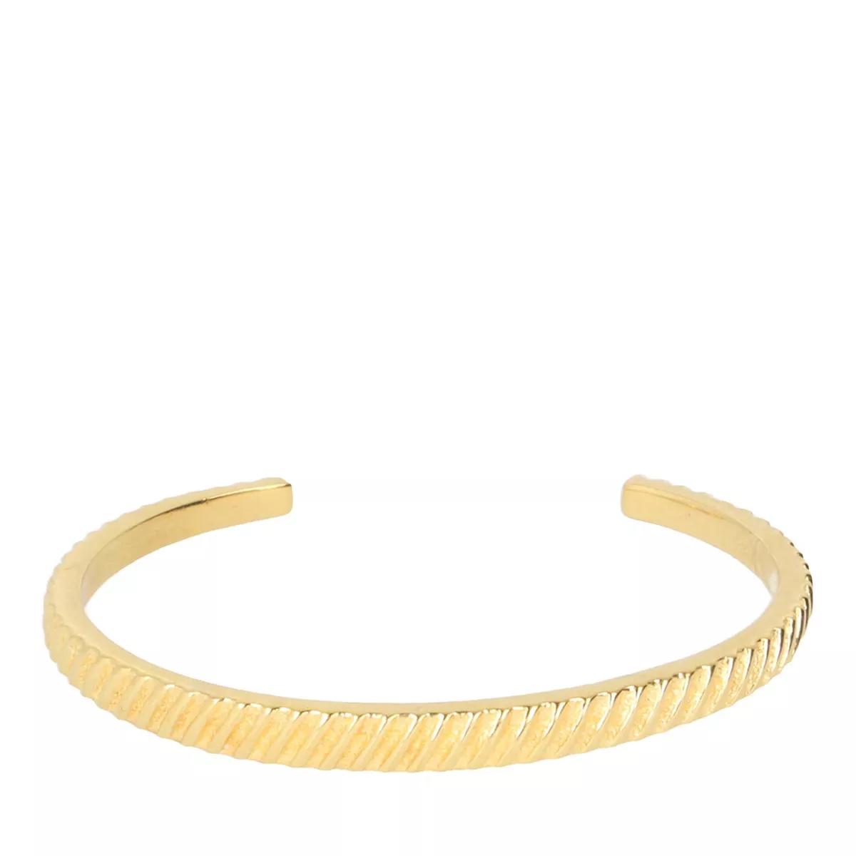 LOTT.gioielli Armband - CL Bangle Vintage Stripey Small - Gr. M - in Gold - für Damen