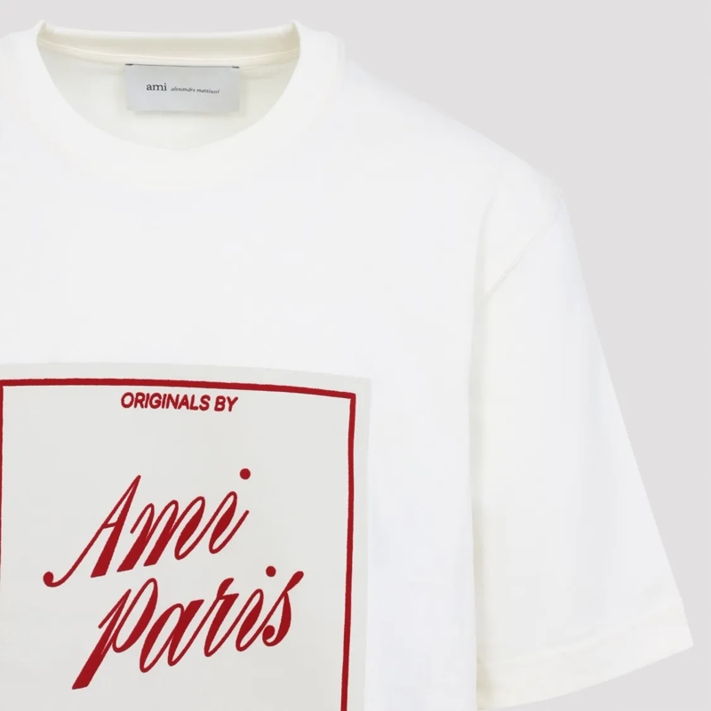 AMI Paris T-Shirt Classic White T-Shirt White(Image 4)