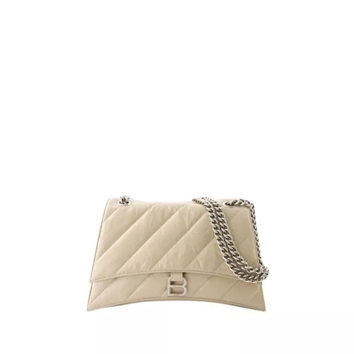 Balenciaga Hobo Bag Crush Chain Hobo Bag - Leather - Taupe Neutrals