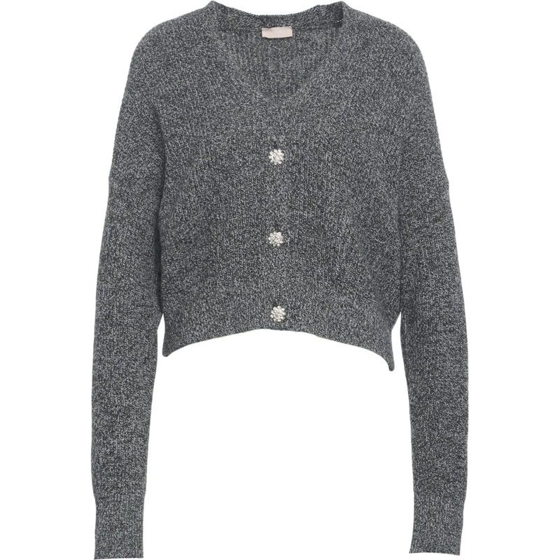 LIU JO  Cardigan with decorative buttons grau
