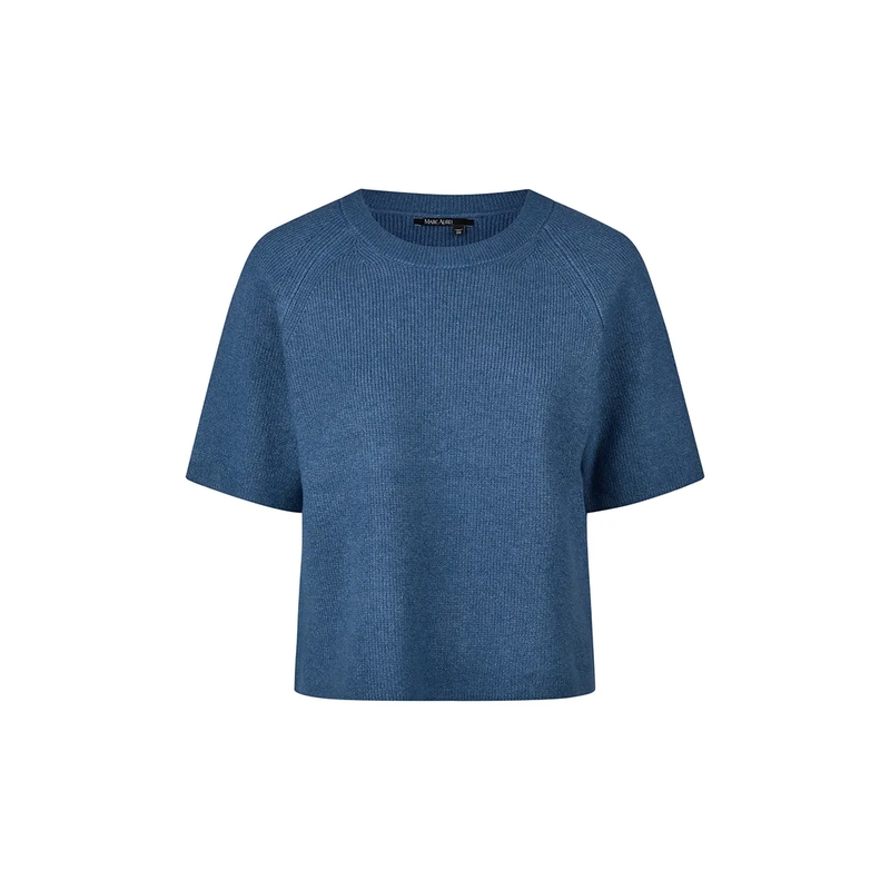 Marc Aurel Pullover Pullover- glatte Kanten- Raglan- kastige Form blau