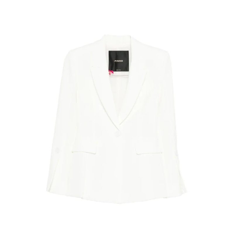 Pinko Blazer White Tailored Blazer With Structured Fit White
