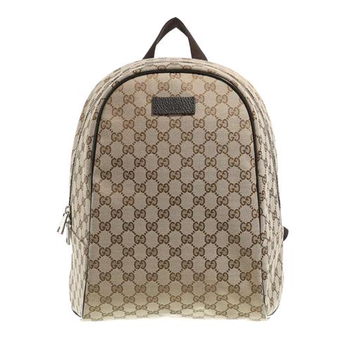 Gucci Leather Backpack Beige Rucksack