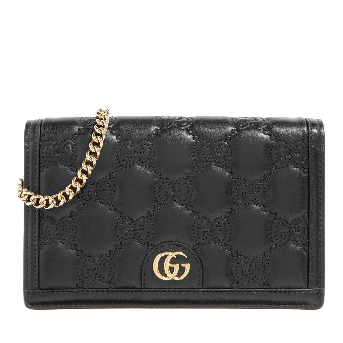 Gucci Portemonnaie - Leather Wallet on Chain - Gr. unisize - in Schwarz - für Damen