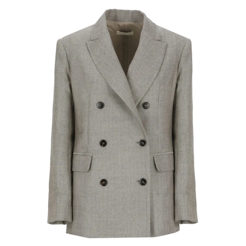 Antonelli Blazer Double-Breasted Wool Gaula Blazer Grey