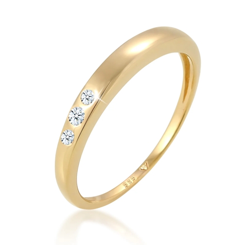 Elli Ring Verlobung Trio Diamant (0.06 ct.) 585 Gelbgol gold Diamantring