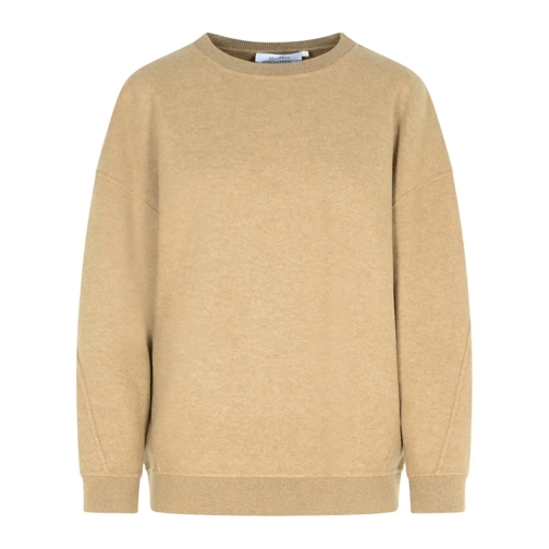 Max Mara Hemden Brown Virgin Wool Blend 'Elvira' Sweatshirt Neutrals