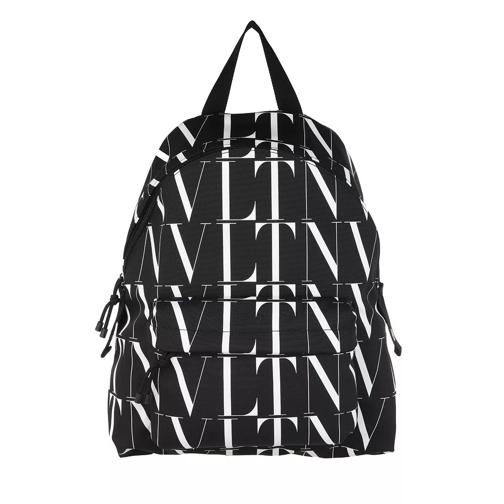 Valentino Garavani Printed VLTN Backpack Black White Rucksack