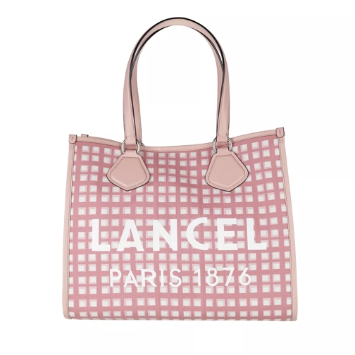 Lancel Vichy Animation Summer Tote Pink/Snow Shoppingväska