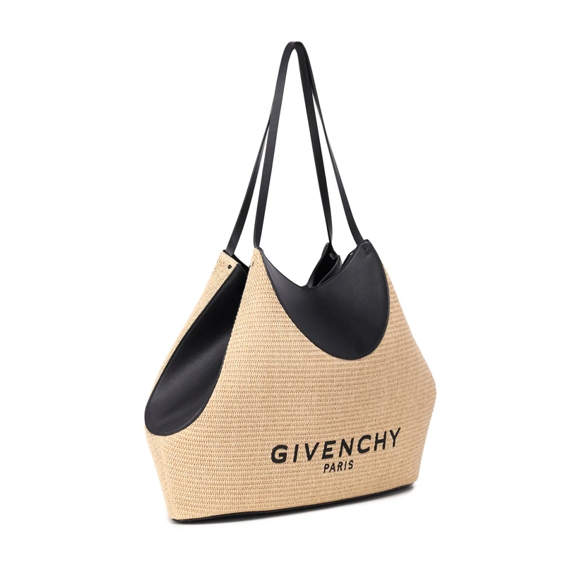 Givenchy Crossbody Bag Shopper aus Raffia und Leder braun(Image 3)