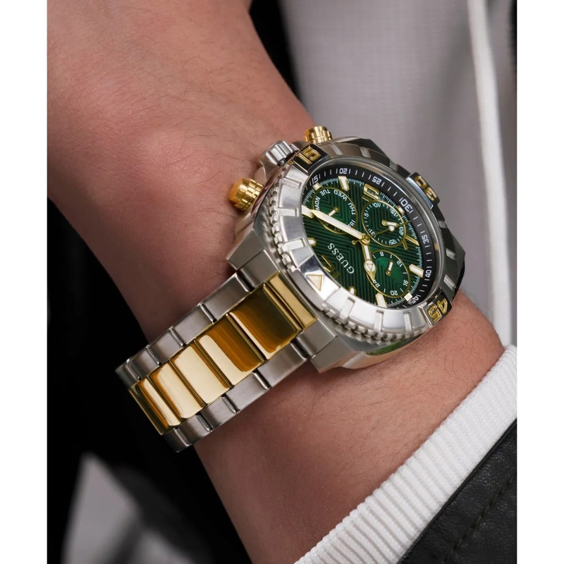 Guess Quarzuhr Quarz-Analoguhr Traction silber(Image 6)