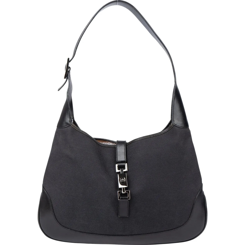 Gucci Tote Gucci Classic Cotton Jackie Shoulder Bag schwarz