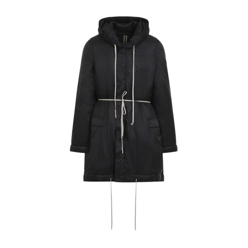 Rick Owens Manteaux Parka Fishtail Black Polyamide Parka Black