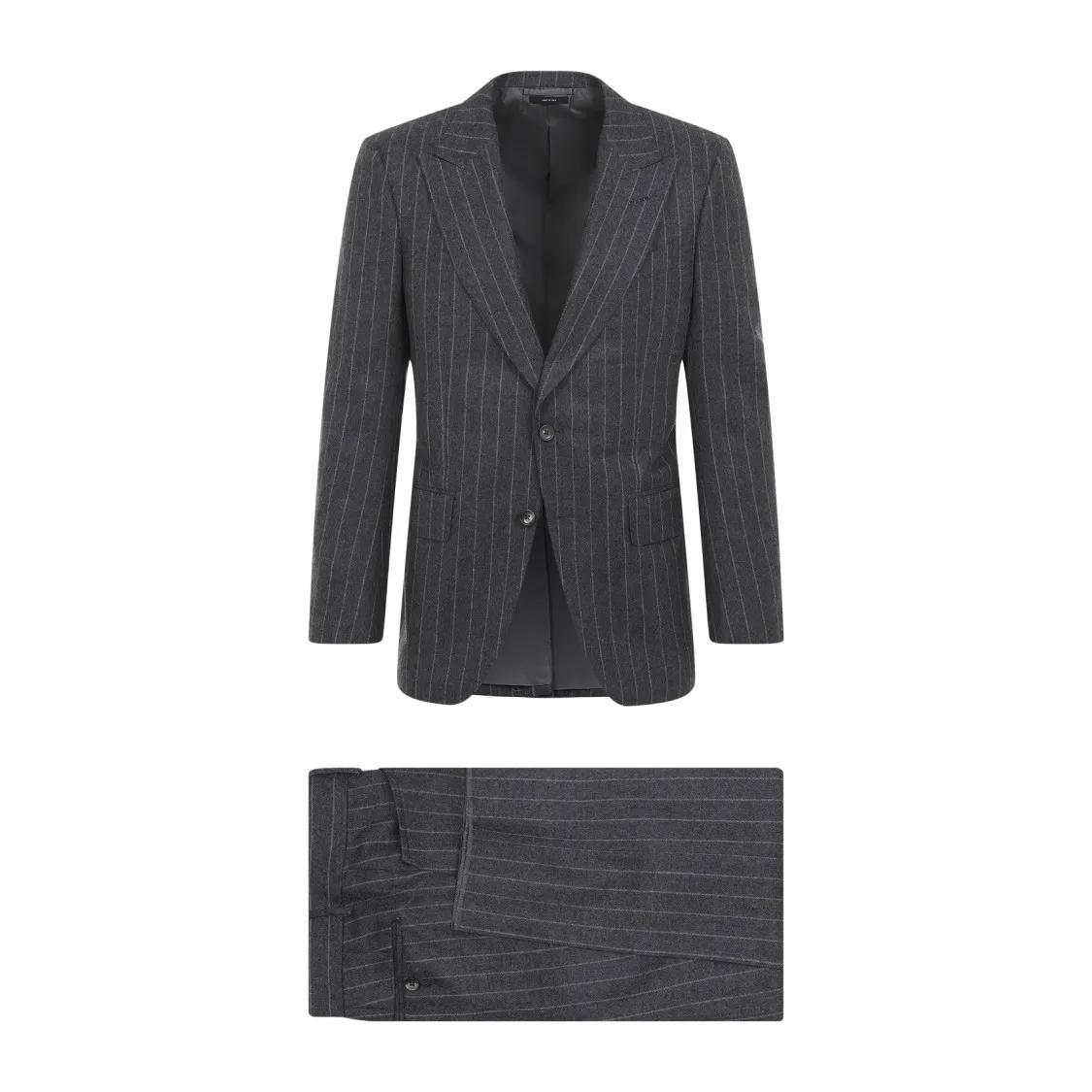 Tom Ford - Grey Wool Suit - Größe 50 - grau