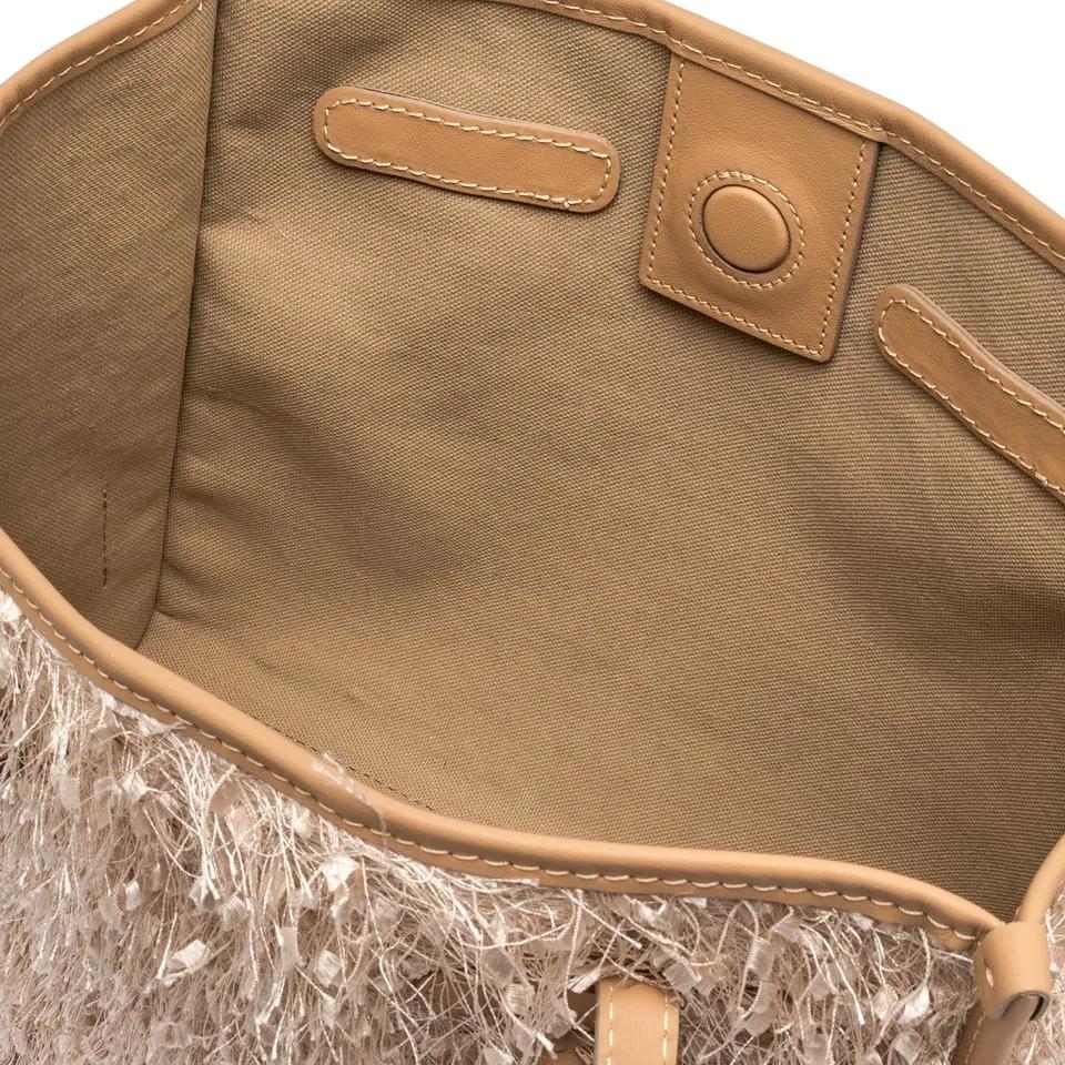 Gianni Chiarini Shoppers & Totes Marcella Textured Shoulder Bag With Leather Accent in bruin