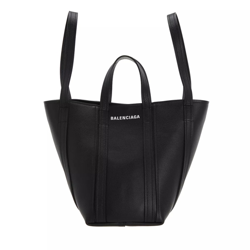 Balenciaga Everyday Small North-South Shoulder Bag Leather Black Rymlig shoppingväska