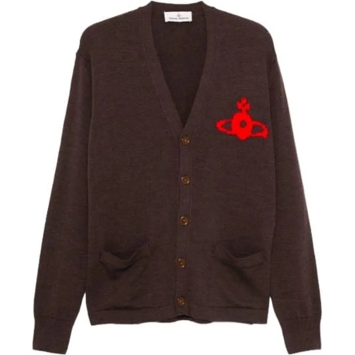 Vivienne Westwood Pull Alex Cardigan Brown schwarz