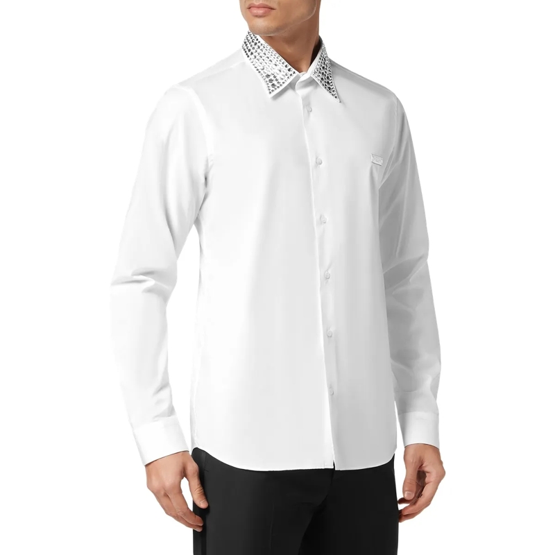 Philipp Plein Hemd Hemd Slim Fit Sugar Daddy weiss(Image 3)