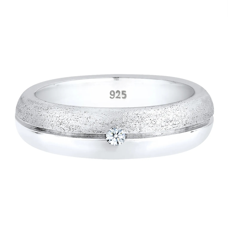 Elli Diamantring Ring Basic Bandring Diamant (0.03 ct.) 925 Silber silber(Image 2)