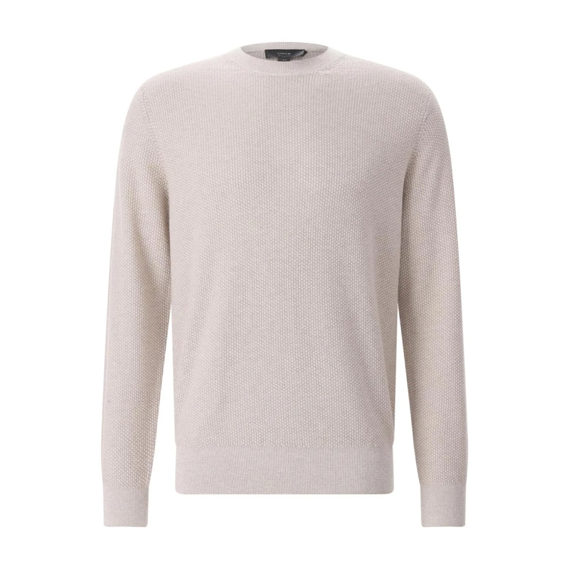 Vince T-Shirt Pullover aus Wolle-Kaschmir-Mix beige