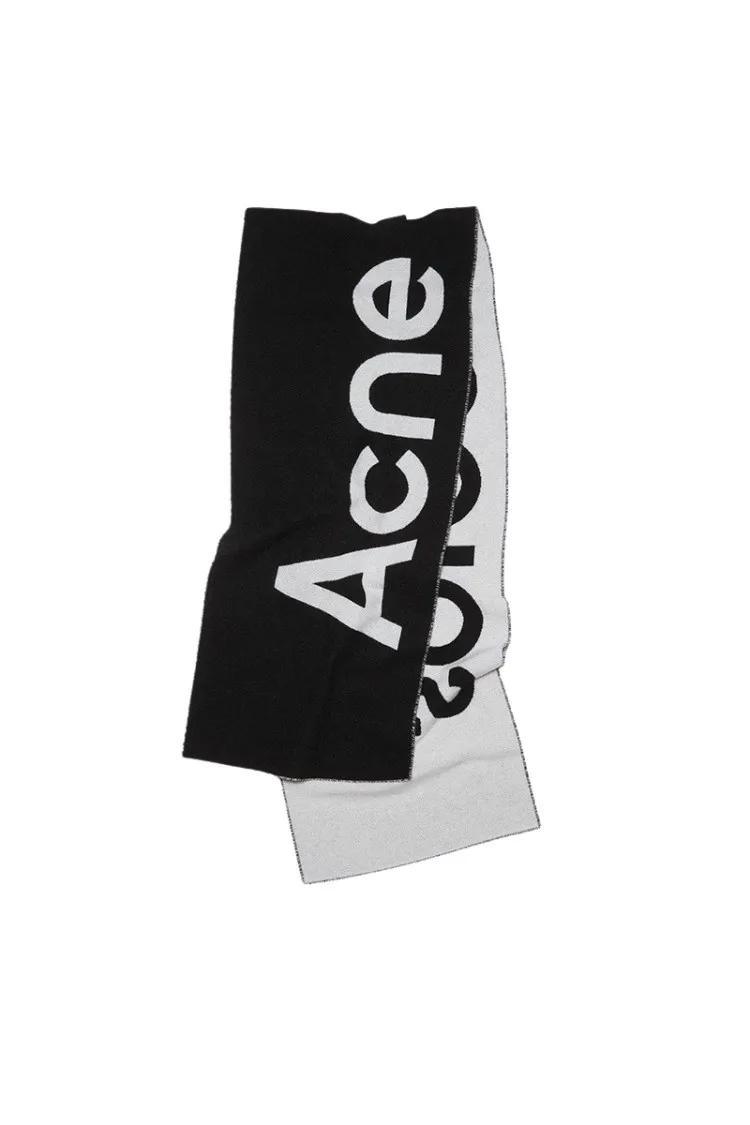 Acne Studios Tücher & Schals - Logo Jacquard Scarf - Gr. unisize - in Schwarz - für Damen