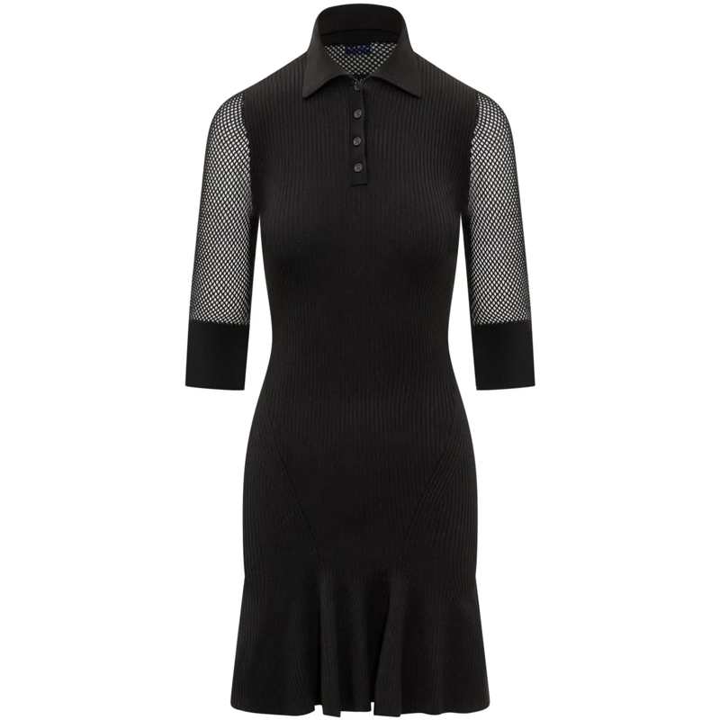 Off-White Mini-robe Mini Abito in Rete schwarz