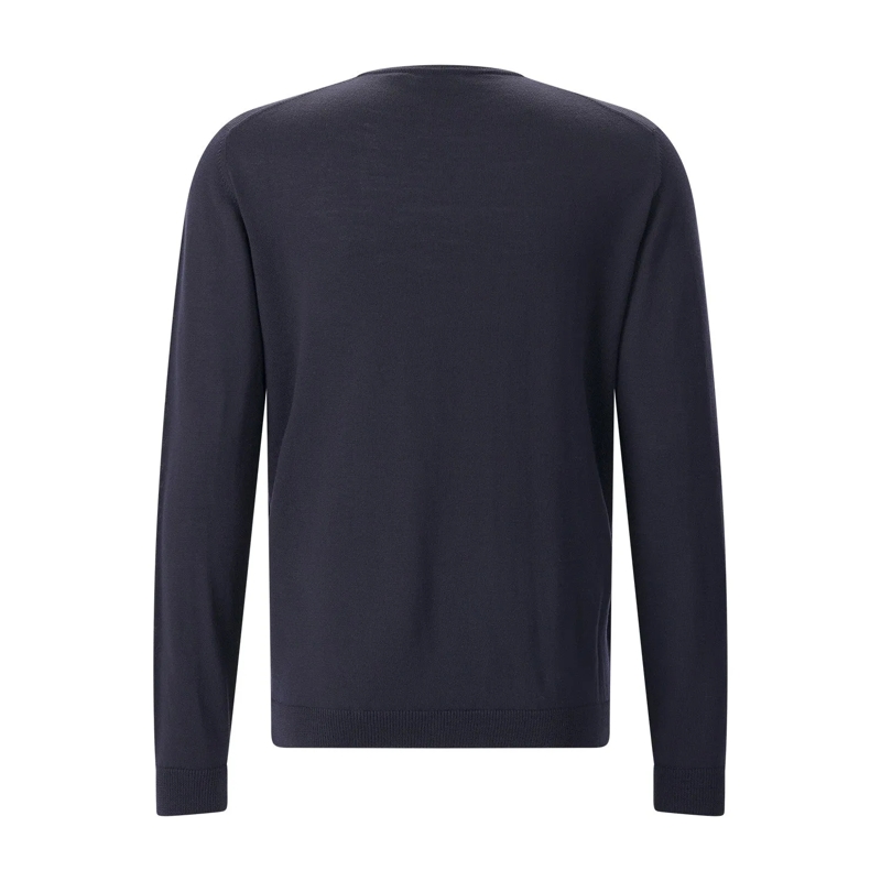 Roberto Collina Pull Rundhalspullover aus Merinowolle blau(Image 11)