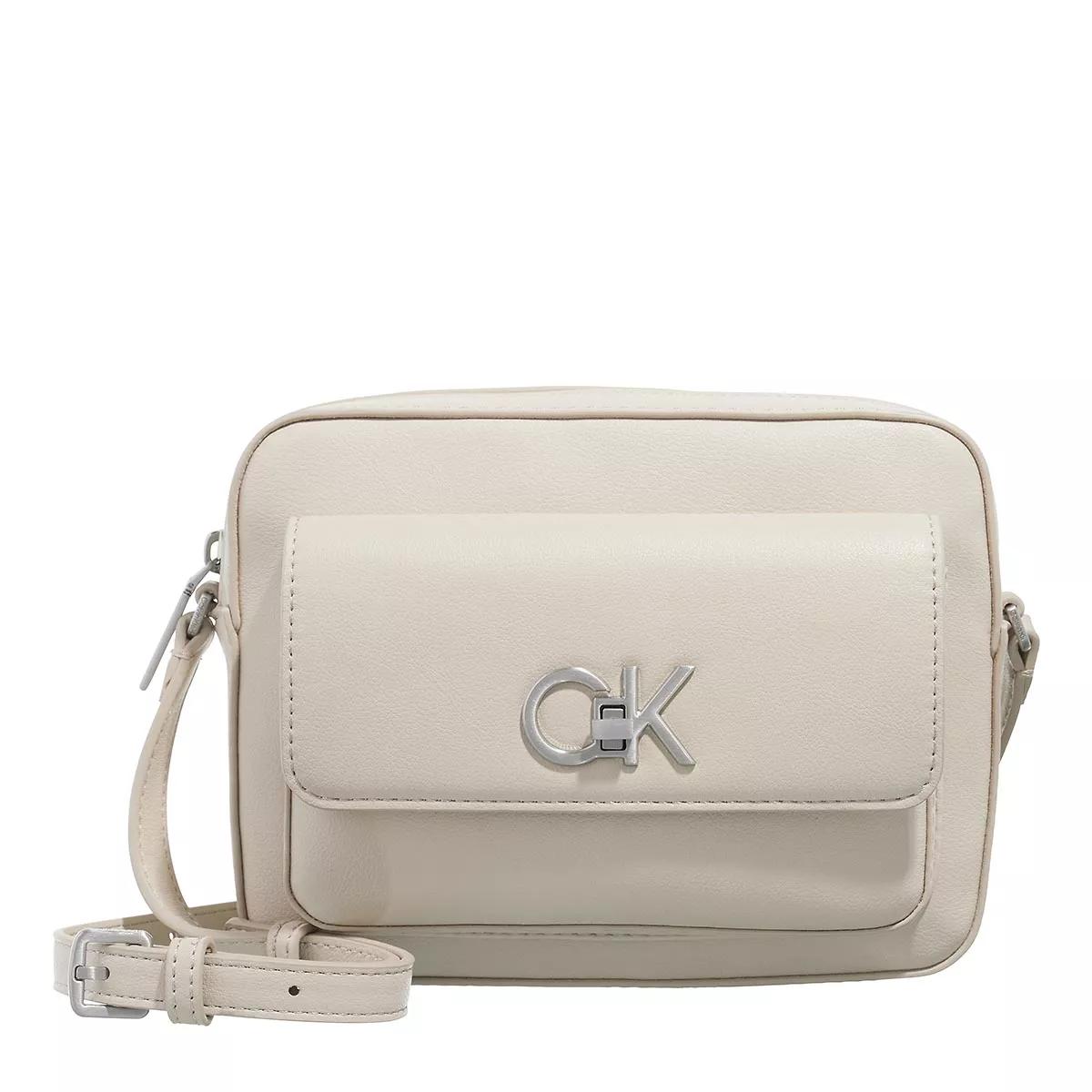 Calvin Klein Re Lock Camera Bag W Flap Stoney Beige Cameratas