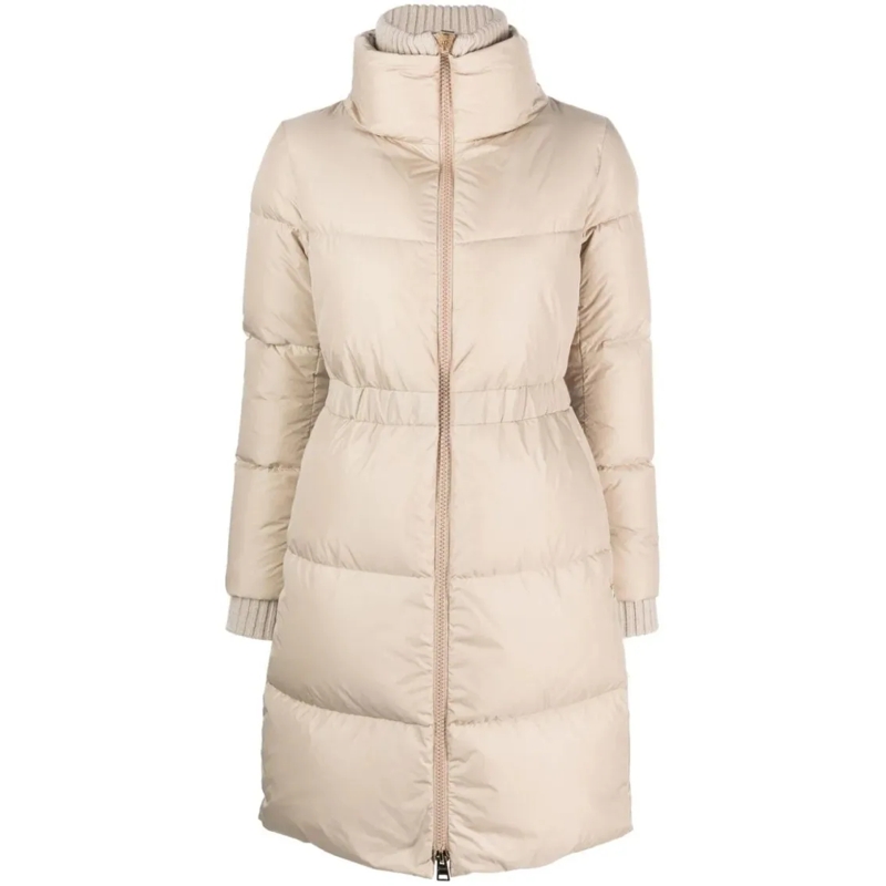 Herno  Woven Half Coat Neutrals