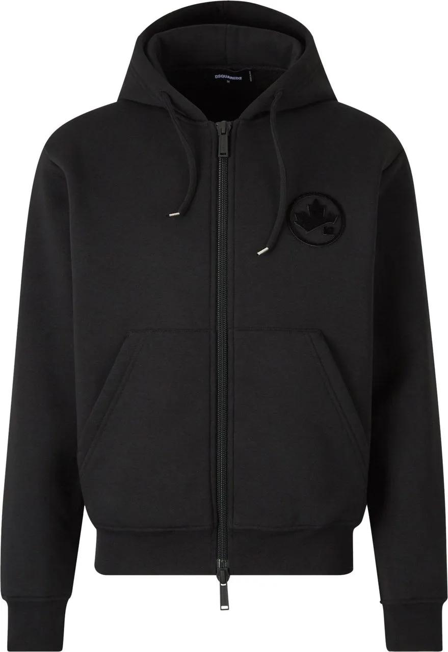 Thumbnail - Dsquared2 - Logo Zip Sweatshirt - Größe XXL - schwarz