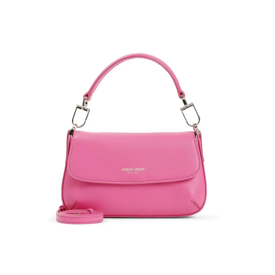 Giorgio Armani Crossbody Bags - Fuchsia Lamb Leather Mini Bag - Gr. unisize - in Rosa - für Damen