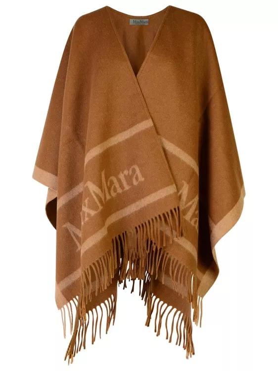 Max Mara - Hilde%27 Brown Wool Cape - Größe ONE SIZE - brown