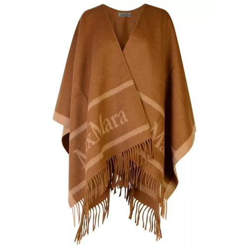 Max Mara Hilde' Brown Wool Cape Brown 