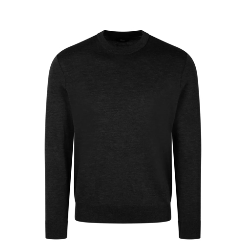 Herno Pull Round Neck Sweater Black